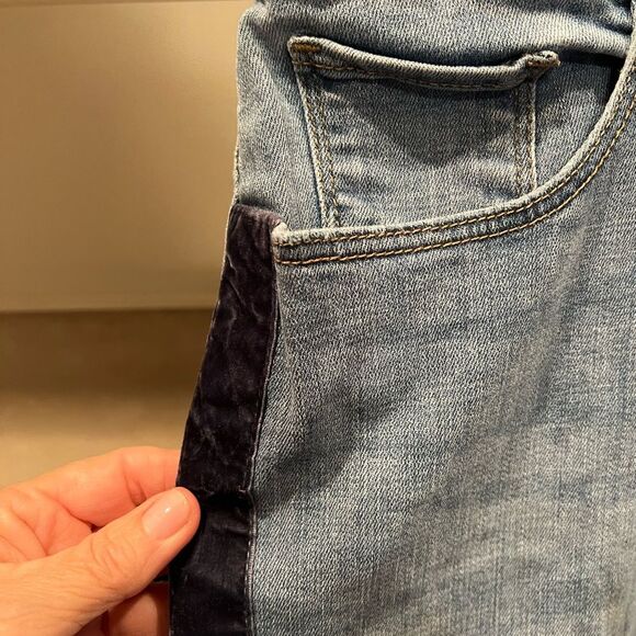 Chico's Blue Ankle Jeans with Black Stripe - Picture 2 of 8